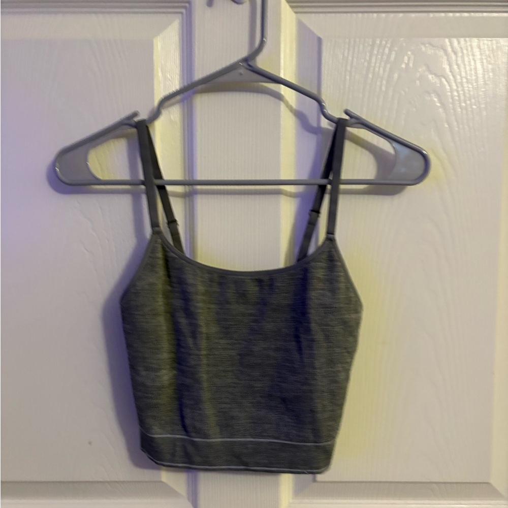 Aerie Green Sleeveless Fitted Crop Camisole